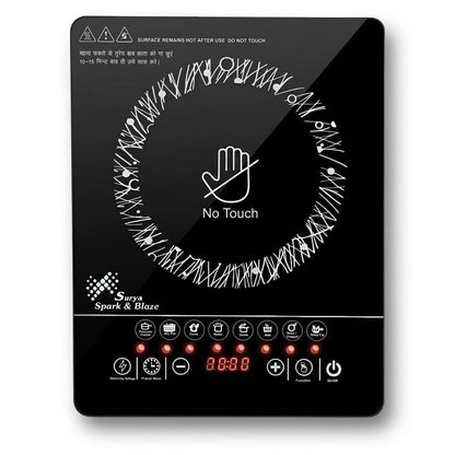 park & Blaze 2000W Induction Cooker with Touch Control, LED Display, 9 Power Levels, Timer & Auto Shut-Off, Portable Energy Efficient Cooktop for Fast Cooking Home Kitchen