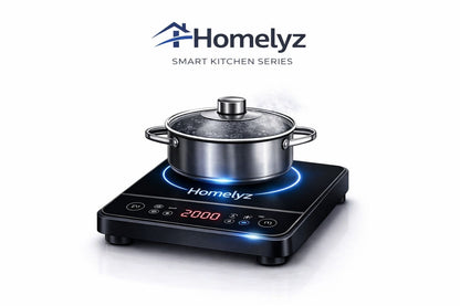 Homelyz Smart Induction Cooktop 2000W | Fast Heating, Touch Control, Safe & Energy Efficient